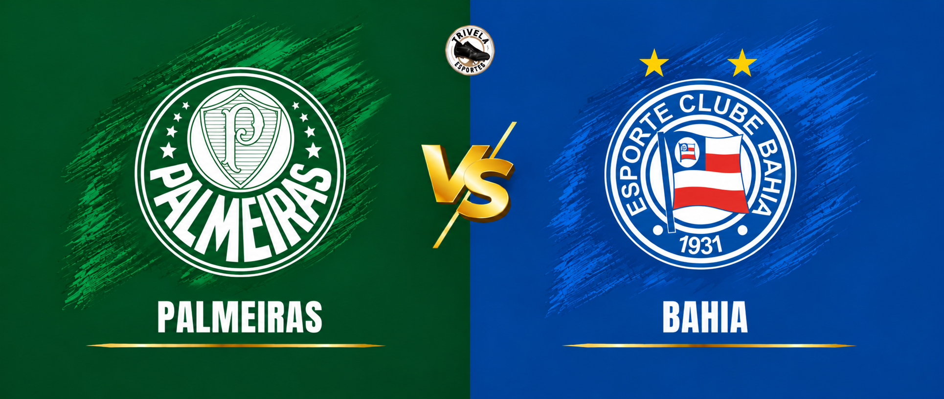 Palmeiras x Bahia com logo do Chuteira Preta